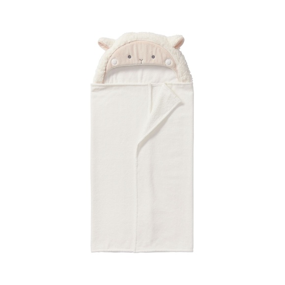 NWT Pottery Barn Kids Lamb Baby Bath Wrap Hooded Towel - Personalized *Adeline* - Picture 1 of 8